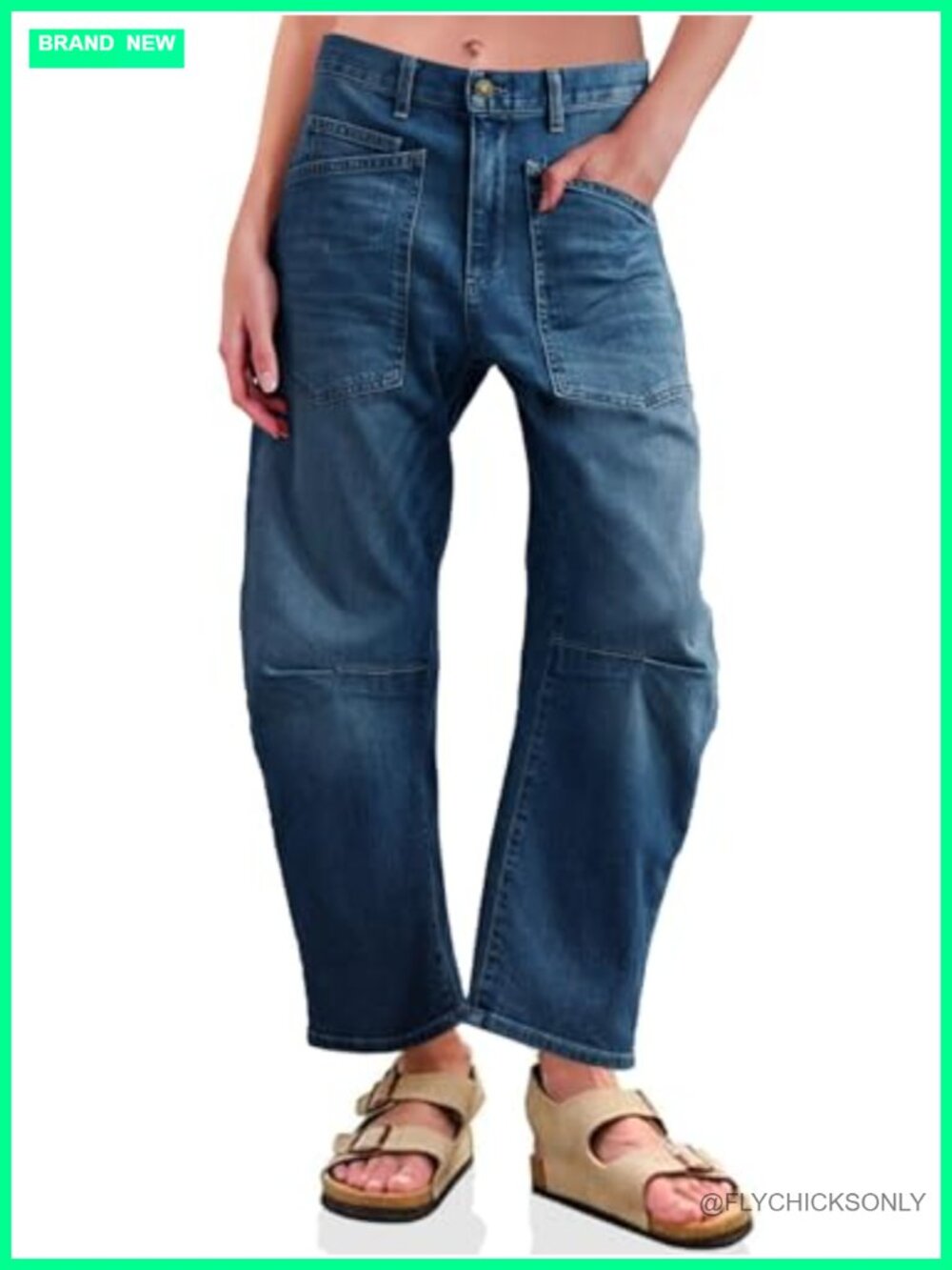 High Waisted Barrel Jeans Baggy Boyfriend Wide Leg Denim Pants